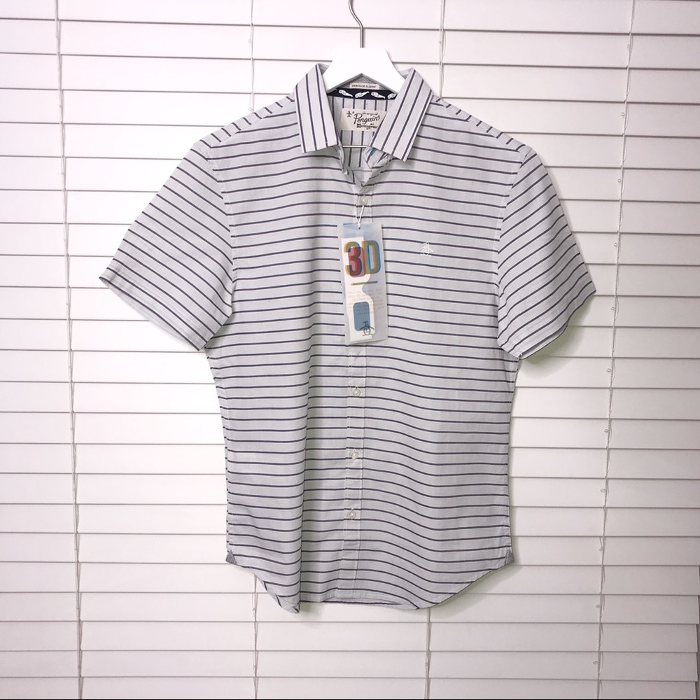 Original Penguin 3D Heritage Slim Fit Button Down